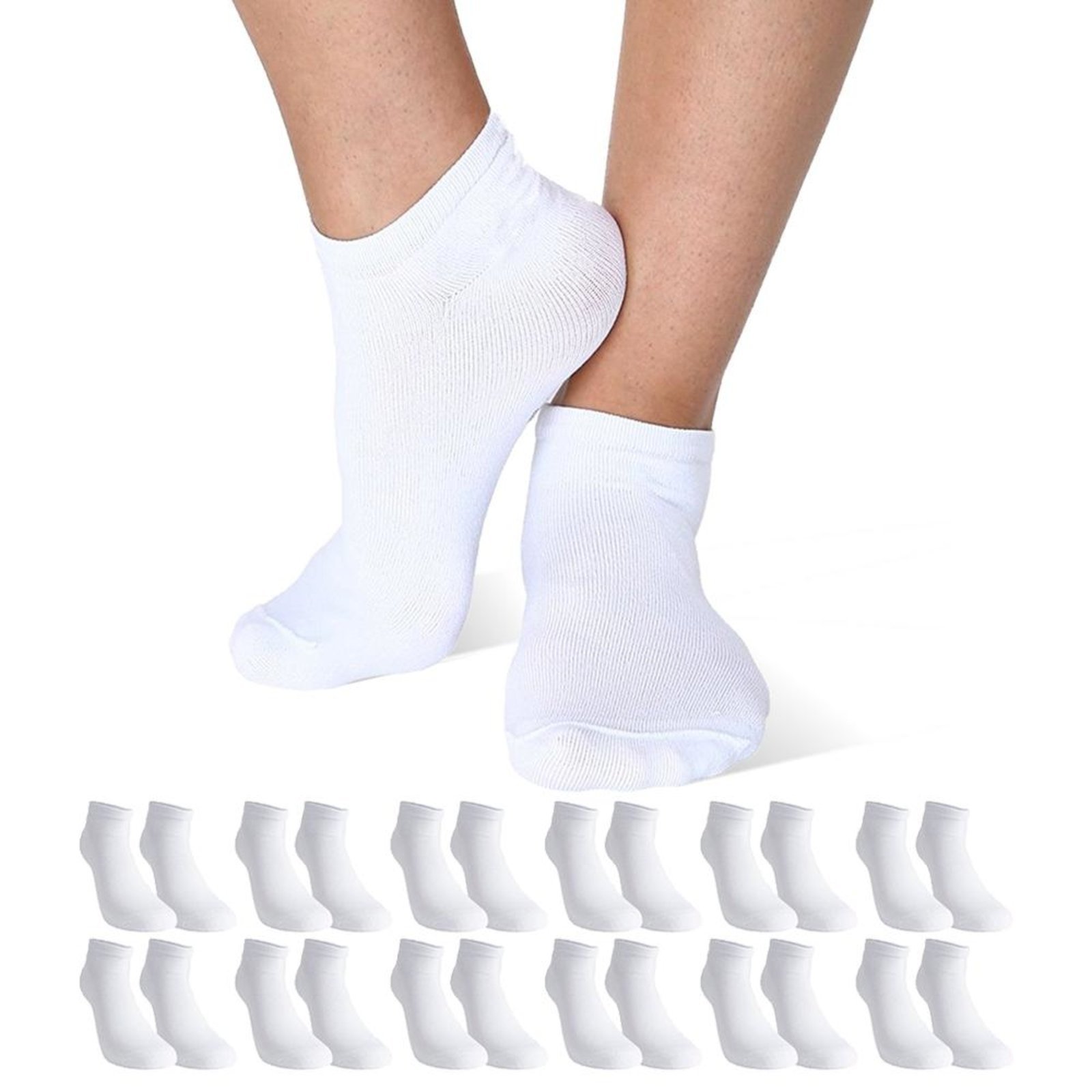 Vista 2 Kit com 12 Pares de Meia Algodão Confortline SEM MARCA branco SEM MARCA branco