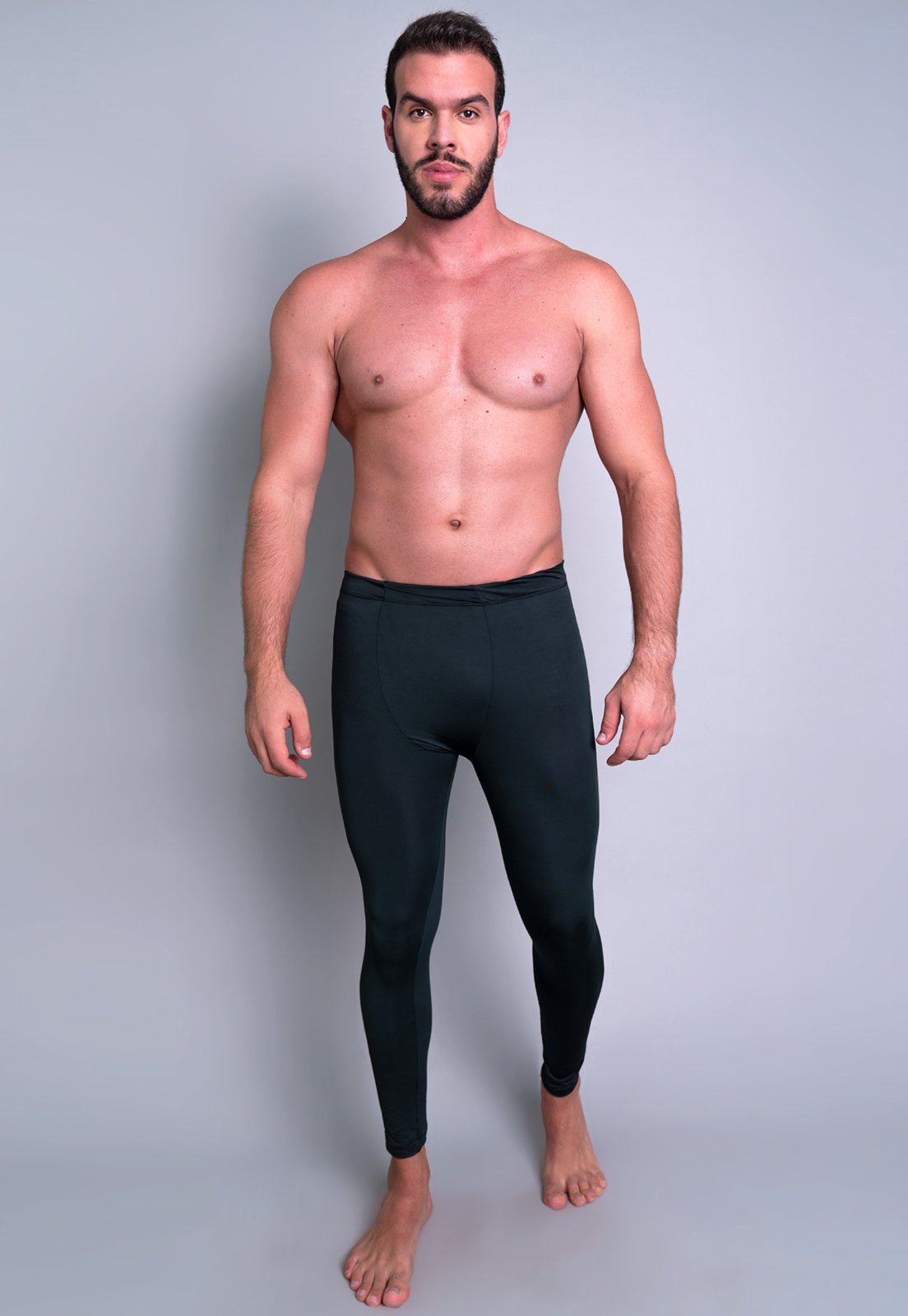 Calça Térmica MVB Modas Masculina Segunda Pele Proteção Uv 50+ Preto