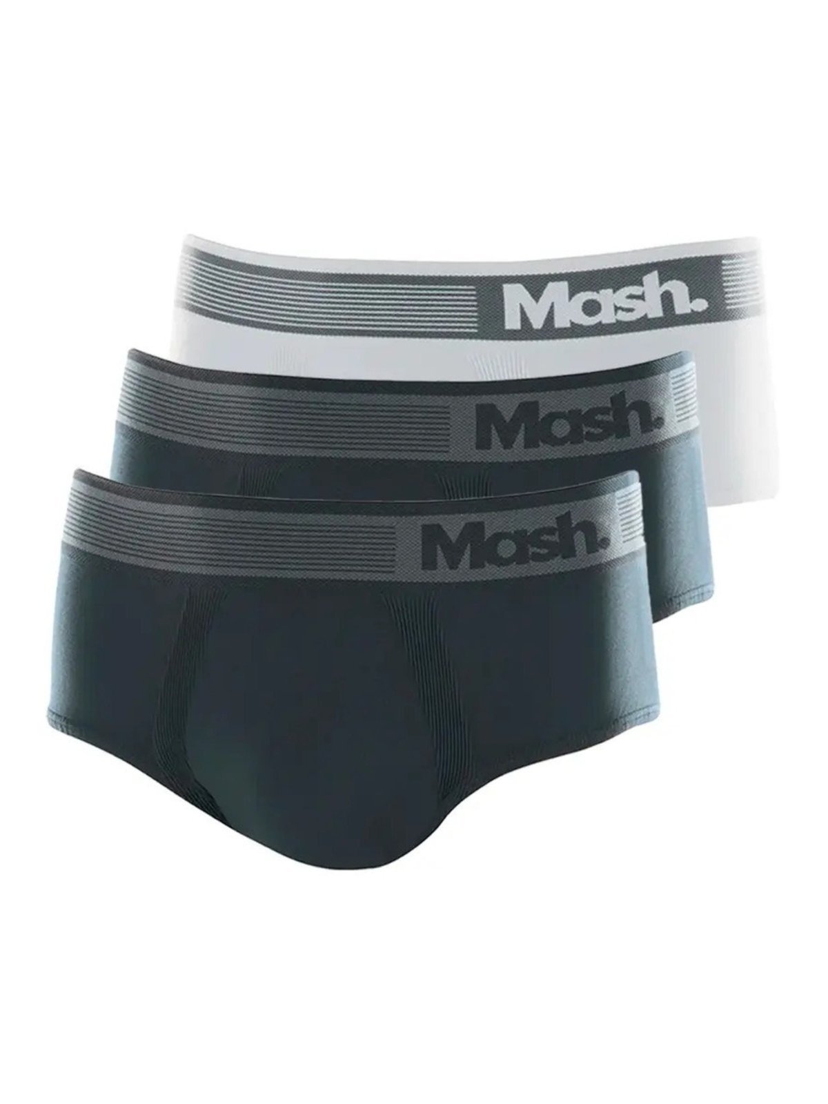 Kit com 3 Cueca Slip Mash 713.02 Branco