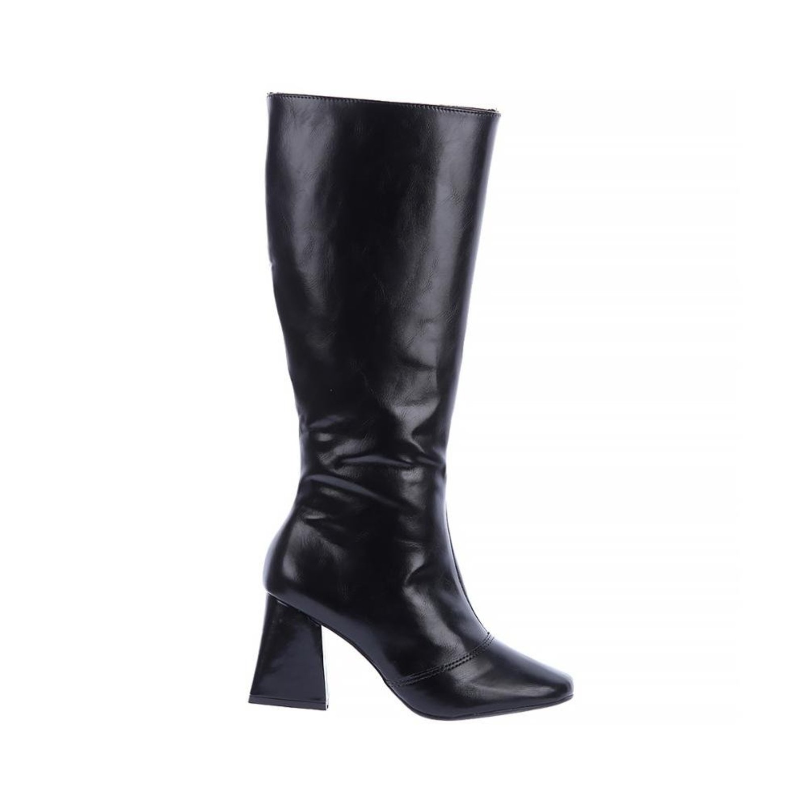 Kim - Bota Feminina Preta Cano Alto Salto Geométrico Preto