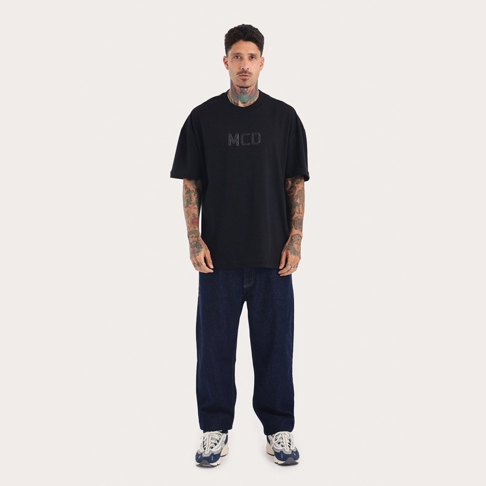 T-Shirt Box Fit Mcd Relevo Preto