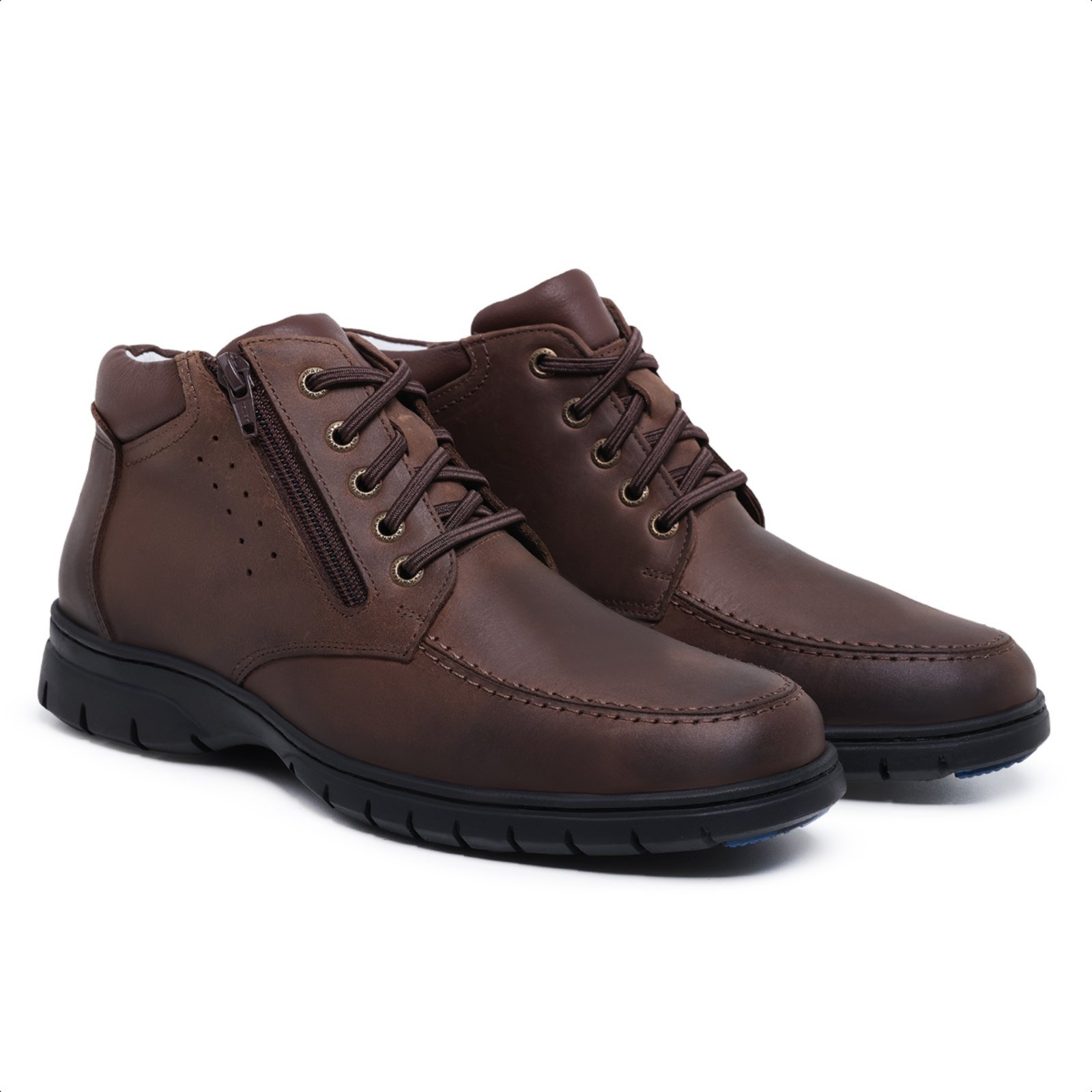Coturno masculino anatomico de couro, 9600 café