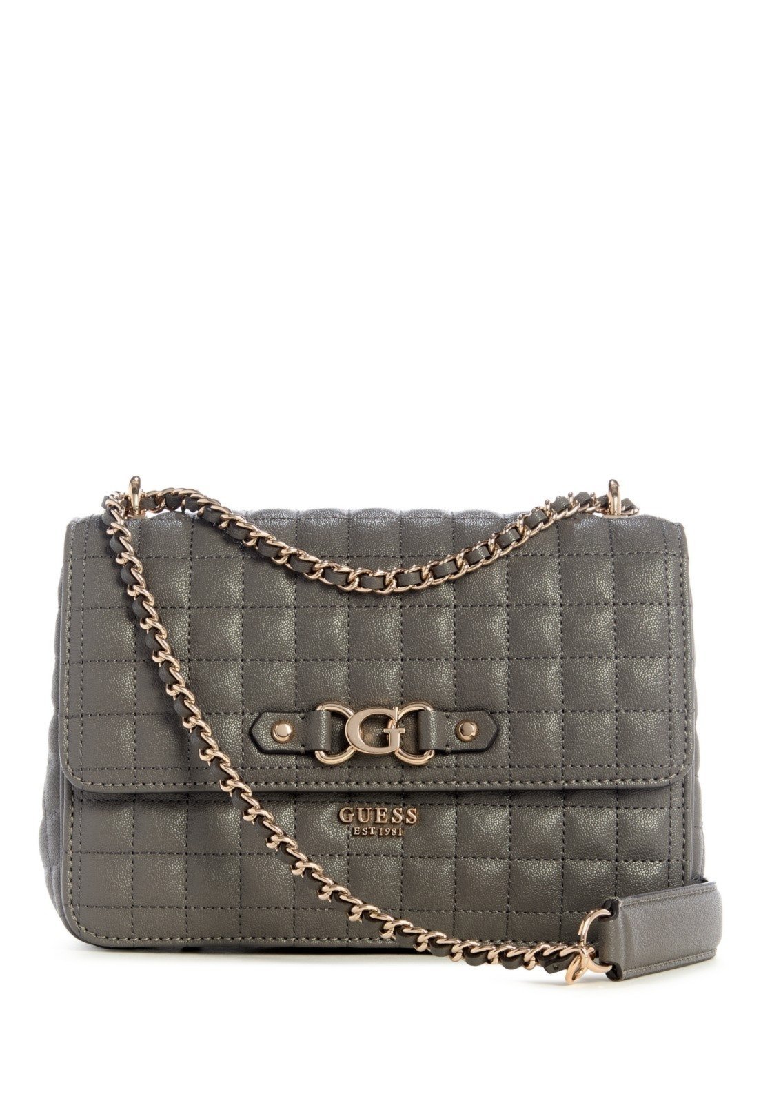 Vista 2 Bolsa Guess Nadira Convertible Xbody Flap Cinzentado azul azul