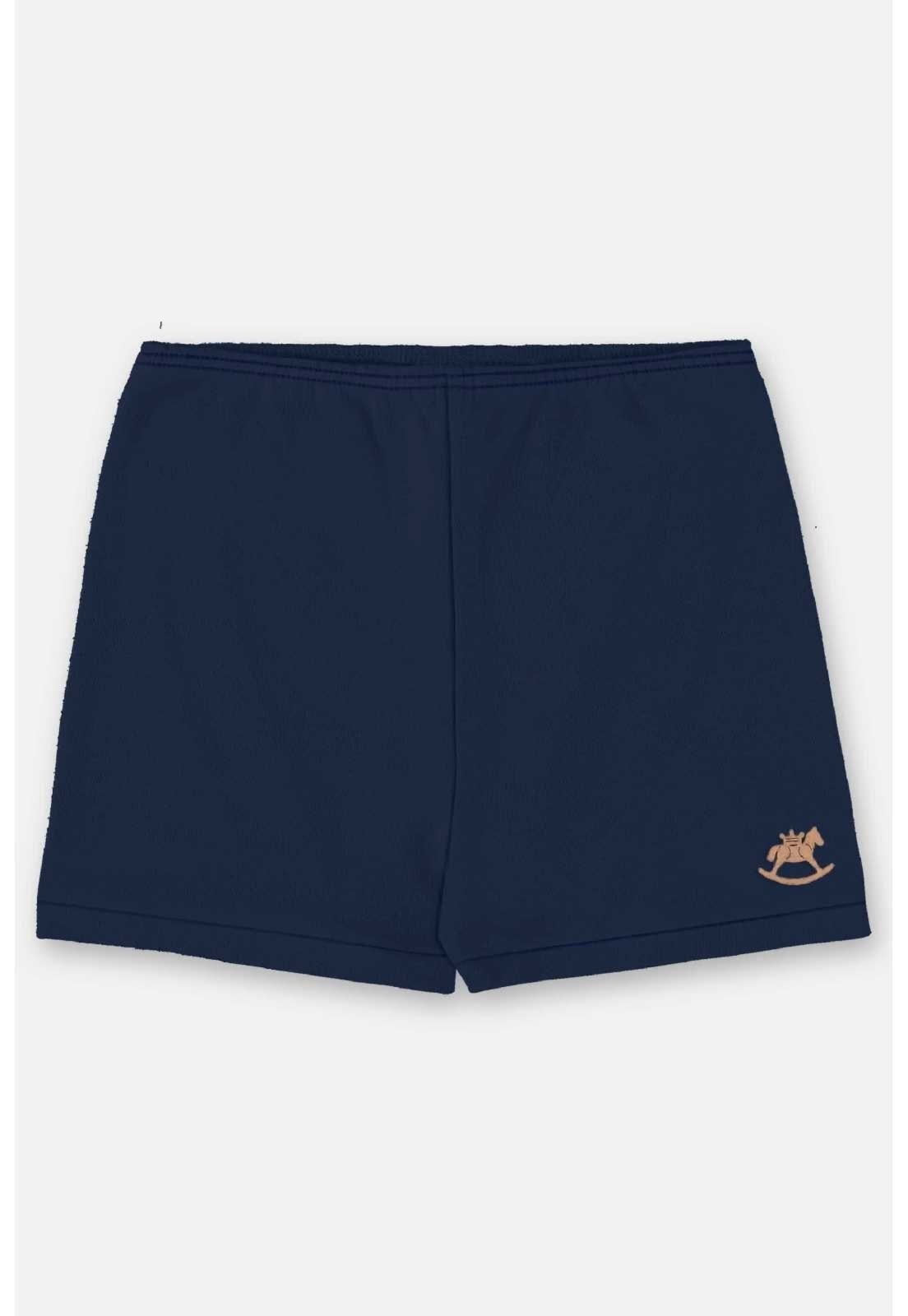 Infantil - Short Unissex para em Suedine Up Baby Azul Marinho