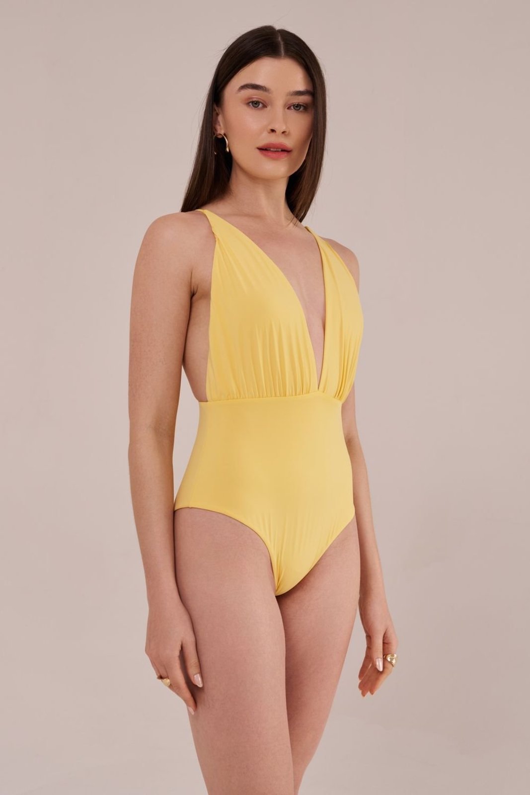 Maiô nina amarelo sol Suntime