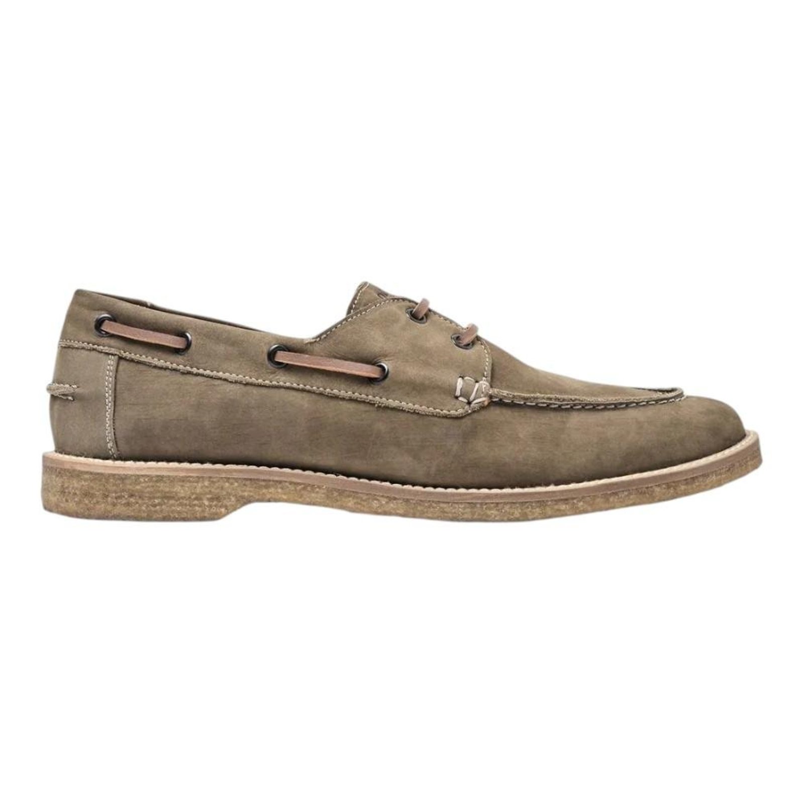 Tênis Casual Oficina Sider Boat Couro Verde Oliva Masculino Verde Oliva