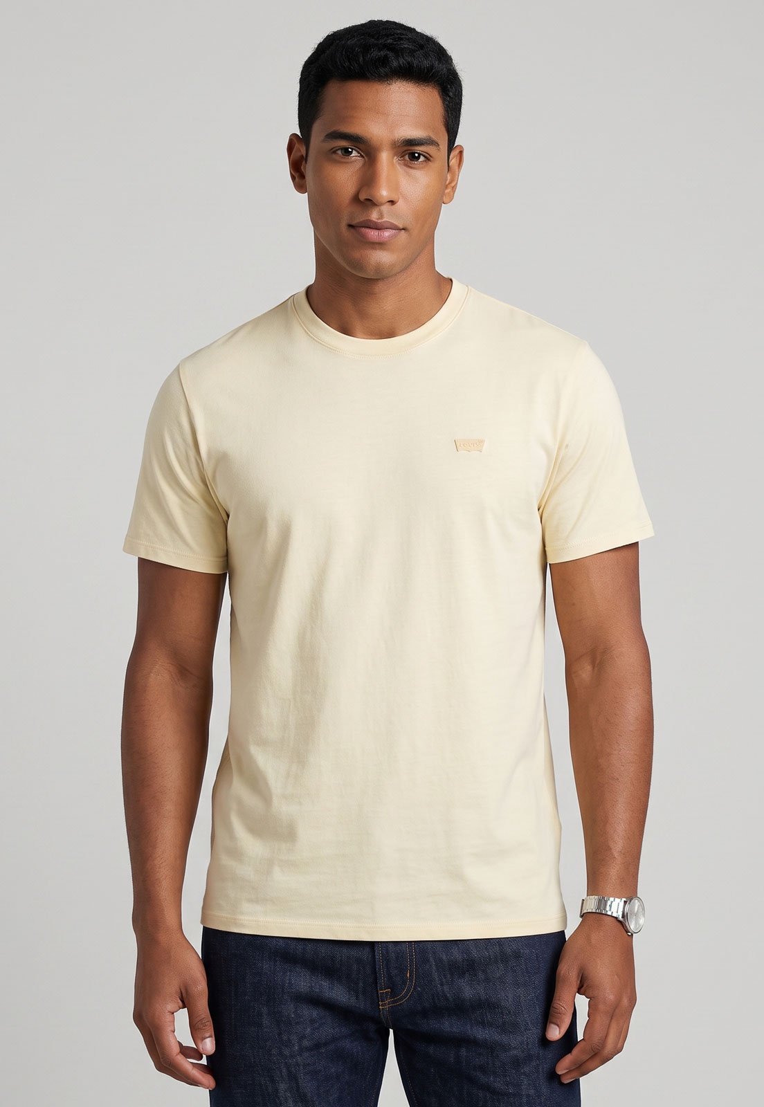 Camiseta Masculina Levis Icon Off White