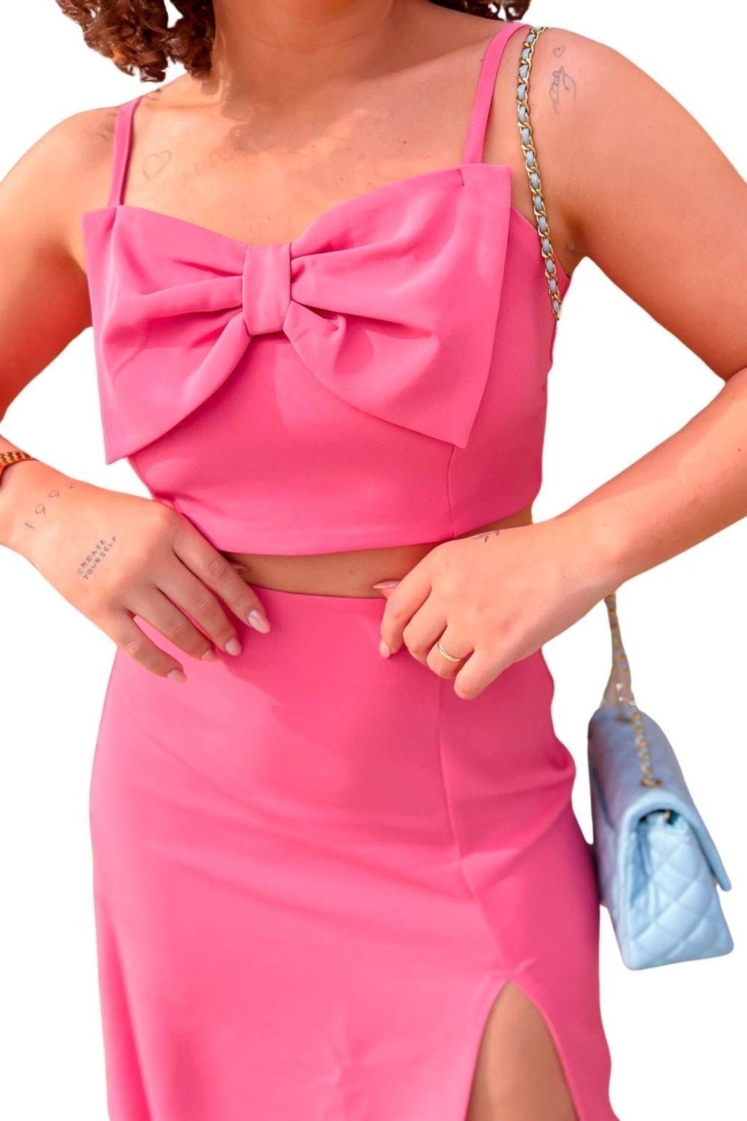 Vista 2 Blusa Vanibele Laço Chiclete rosa Vanibele rosa