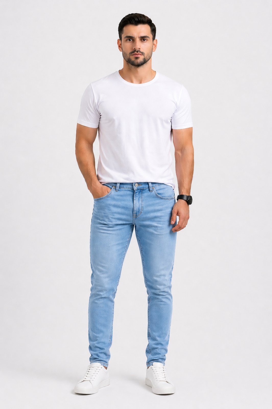 Calça Slim D Bell Outlet Fashion Azul Claro