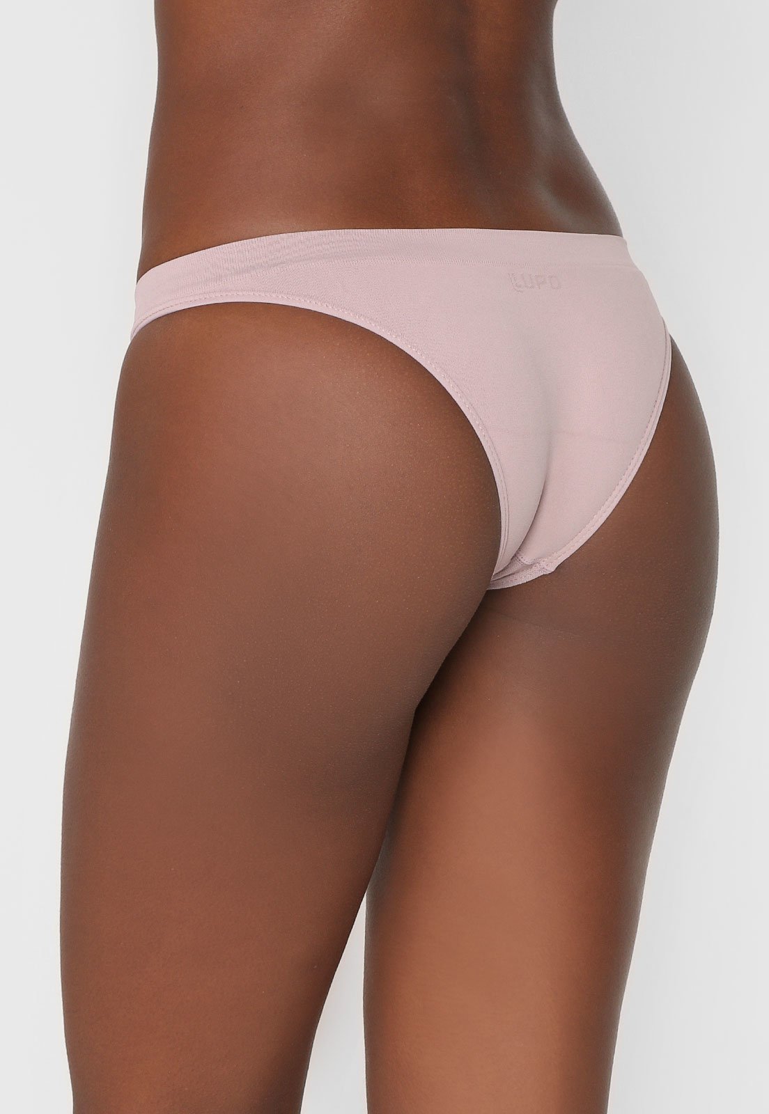 Vista 3 Calcinha Lupo Tanga Loba Sem Costura bege Lupo bege