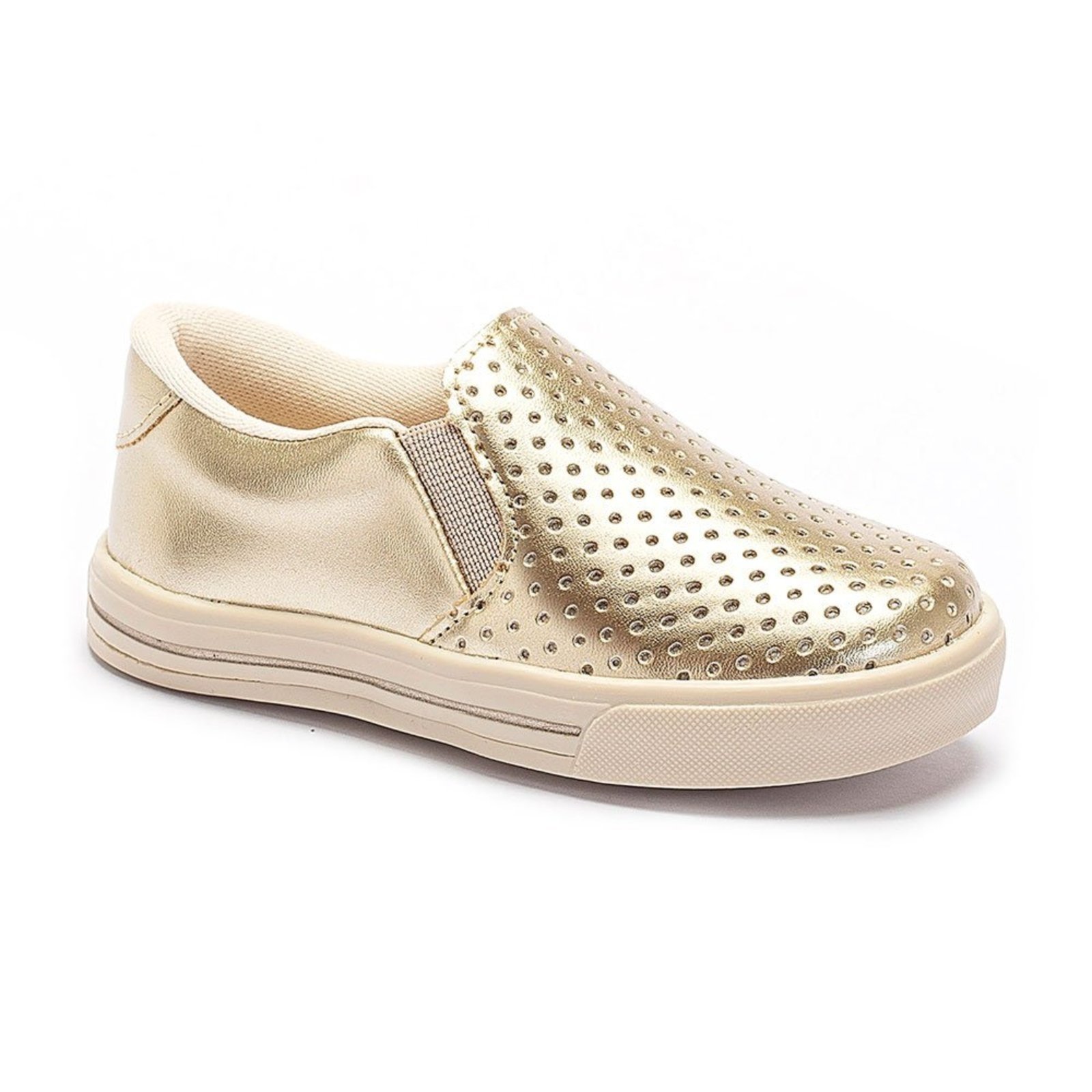 Infantil - Tênis Feminino Slip On Metalizado Dourado