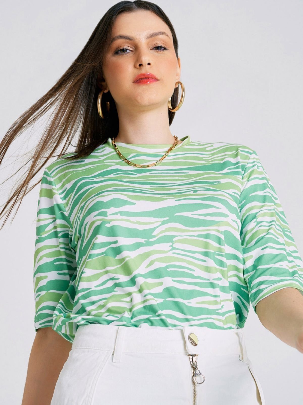 T-Shirt Zinco Decote Redondo Básica Verde