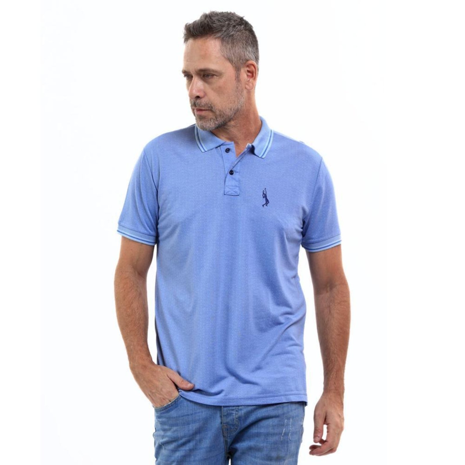 Camisa Polo Masculina Piquet Algodão Casual