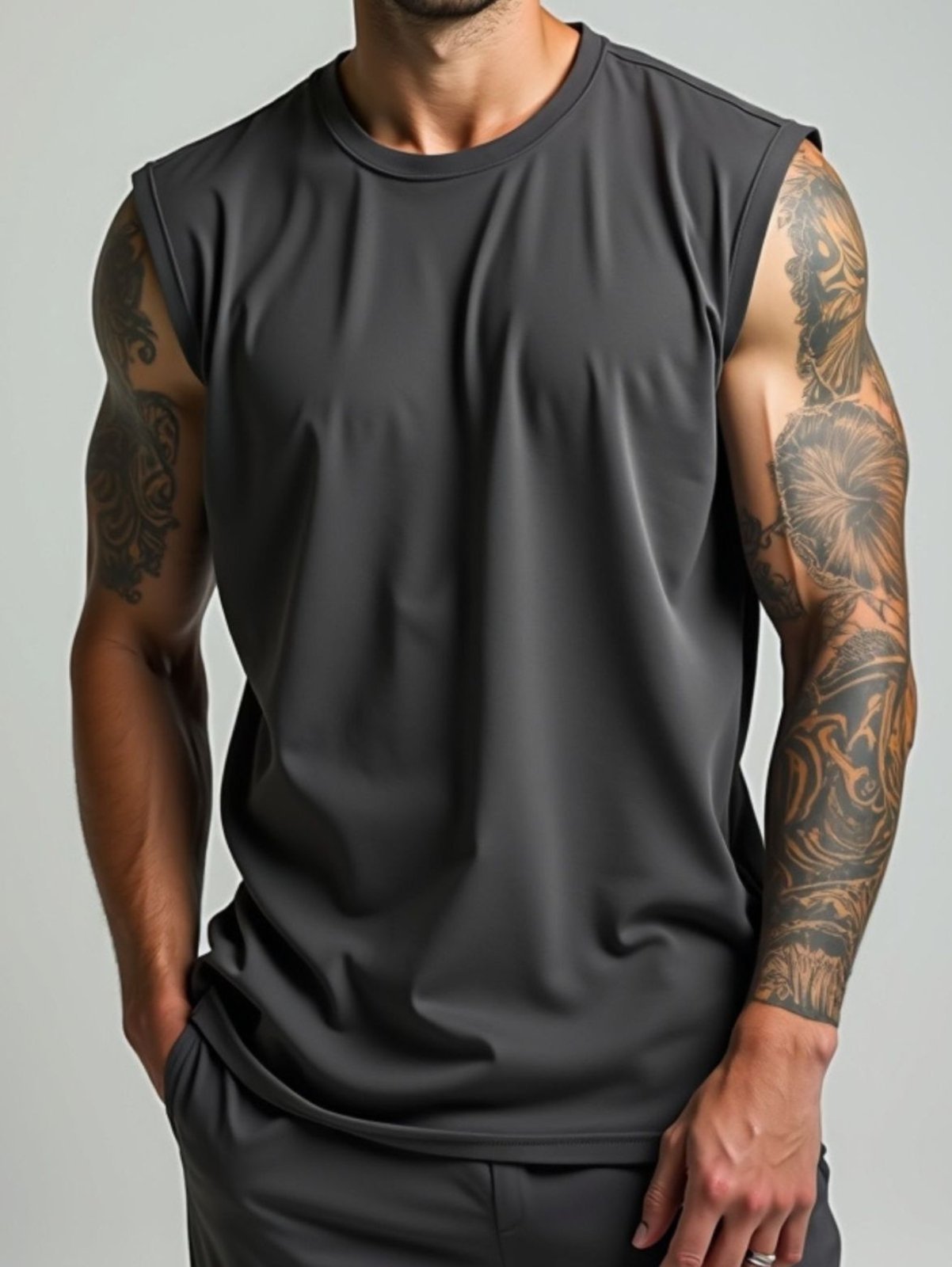 Camiseta Regata Masculina Oversized GuGi Lisa Chumbo