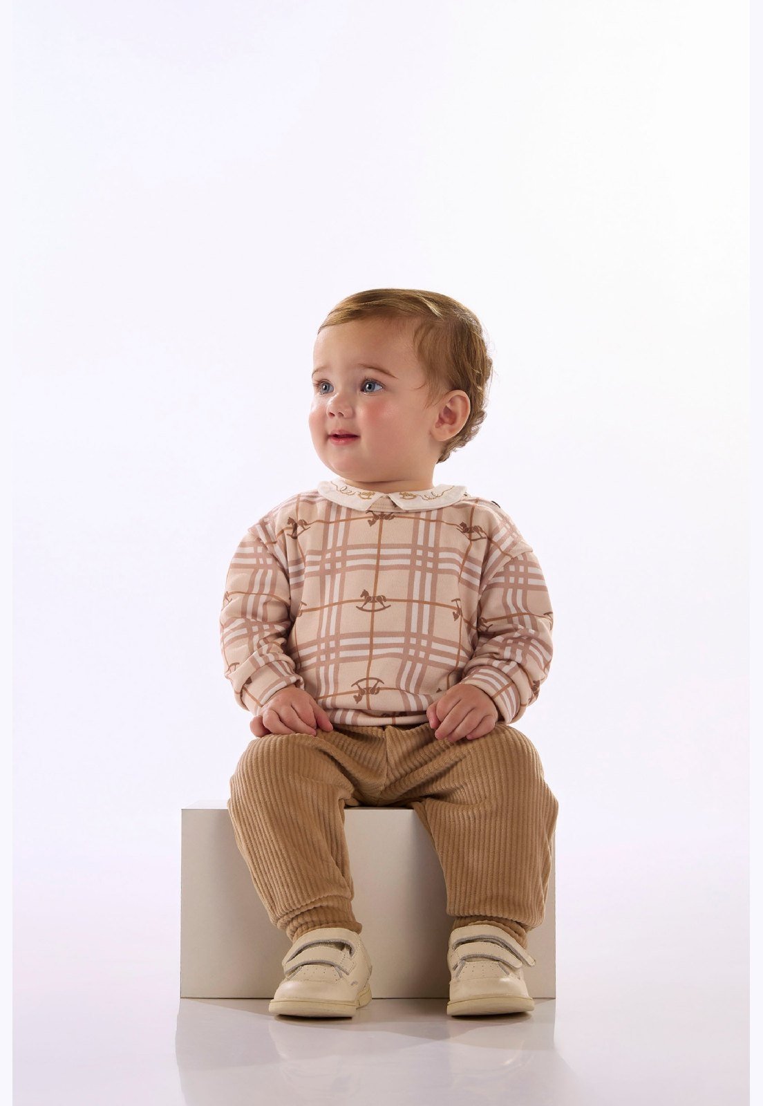 Infantil - Conjunto Blusão Veludo Up Baby Bege