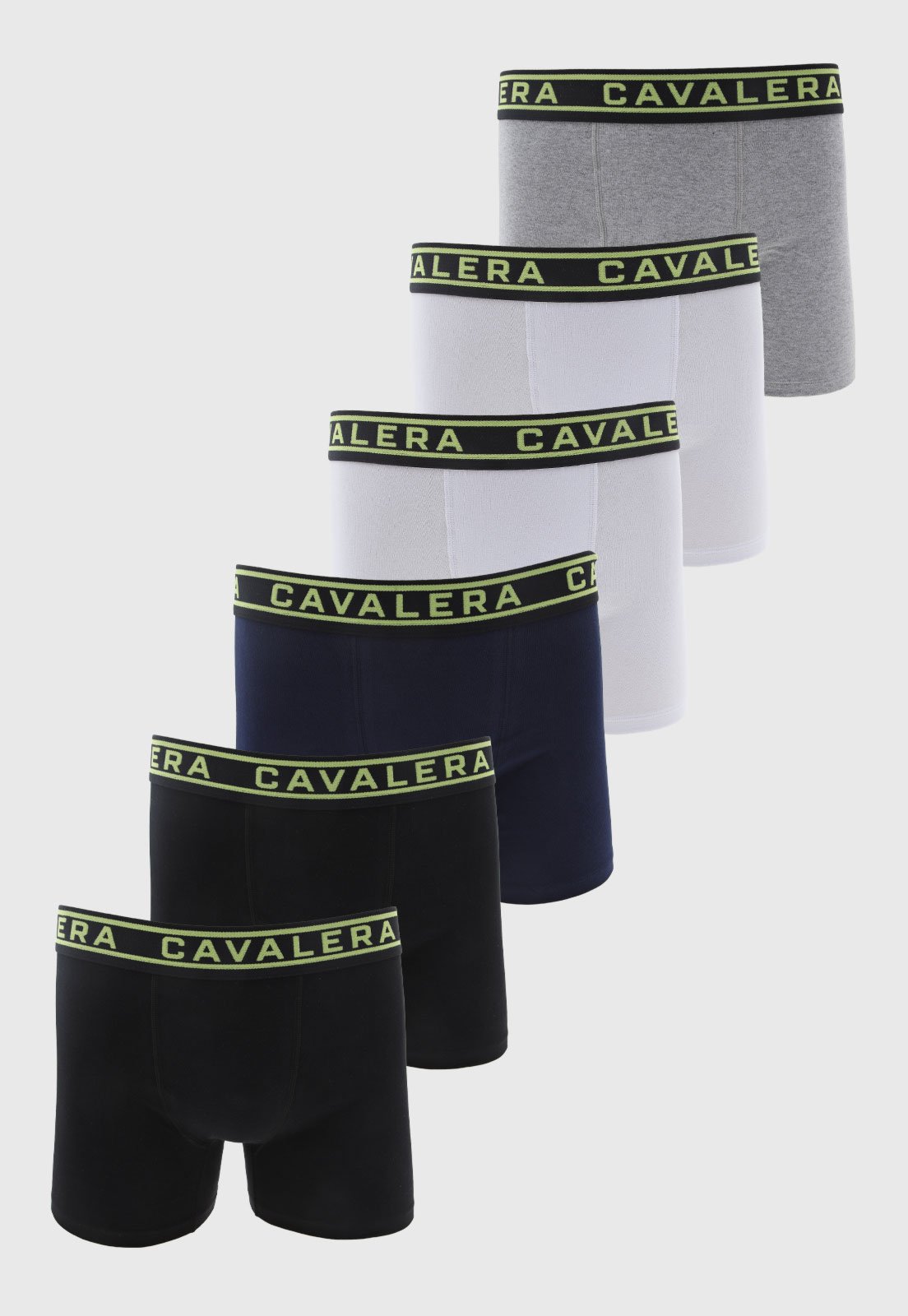 Kit 6 Cuecas Masculina Cavalera Boxer Preto
