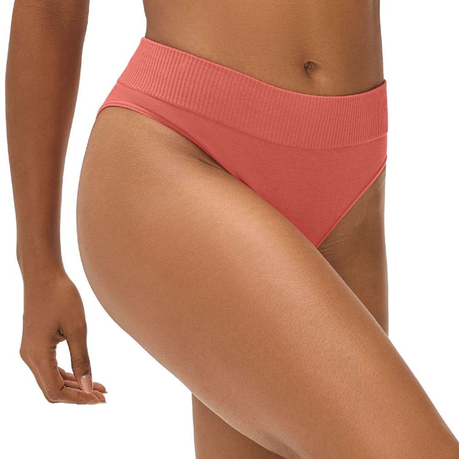 Calcinha Tanga Modal Cós Largo Sem Costura Rosa Árborea