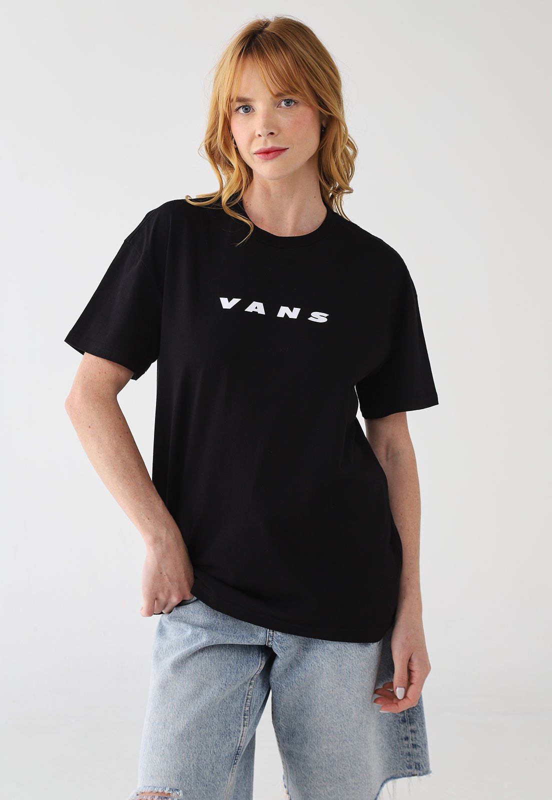 Camiseta Feminina Vans Knit Preta