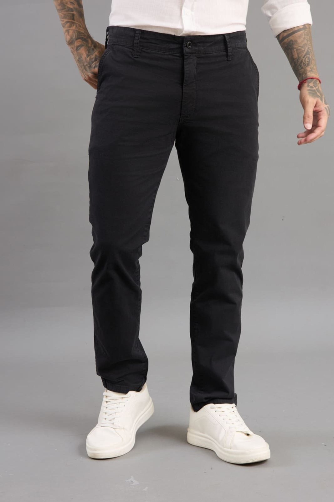 Calça Sarja Sport Fino Masculina Casual Color Dialogo Jeans Preto