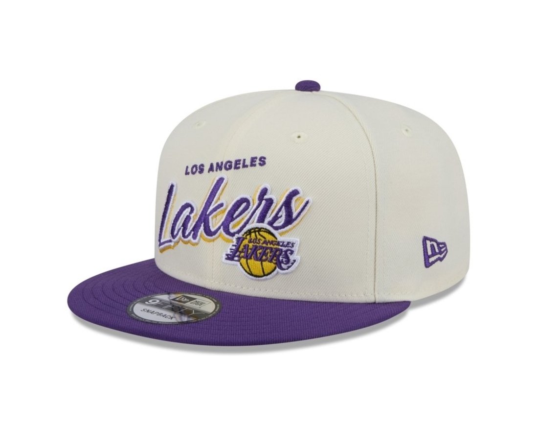 Bone New Era 9FIFTY SNAPBACK Los Angeles Lakers NBA Off White