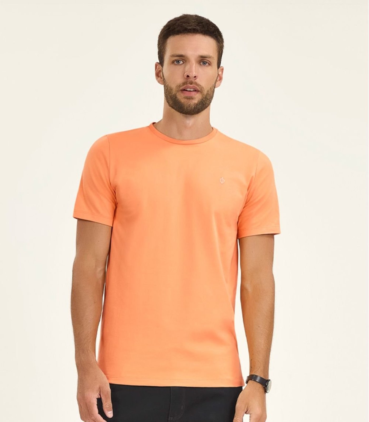 Camiseta Masculina Básica Diametro Laranja