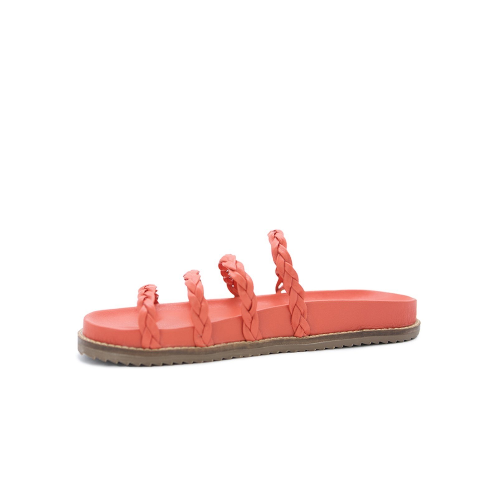 Papete Rasteira Sandalia Flat Ocre Kuento Shoes