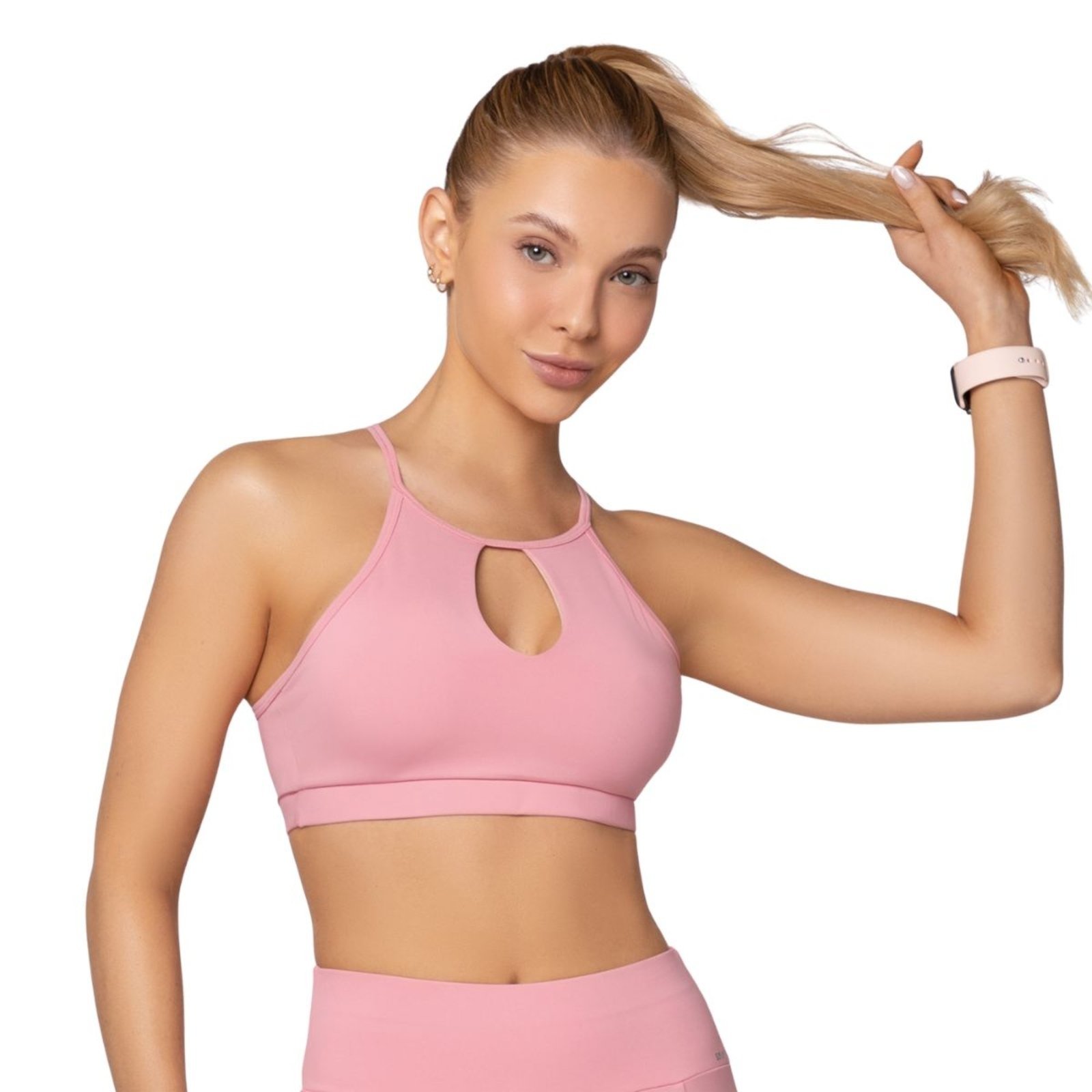 Top Fitness Poliamida Bojo Removível Selene