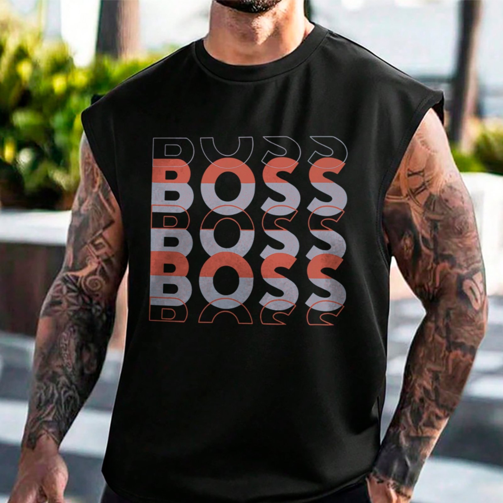 Camiseta Regata Machão Boss Urban Fashion Trend Preto
