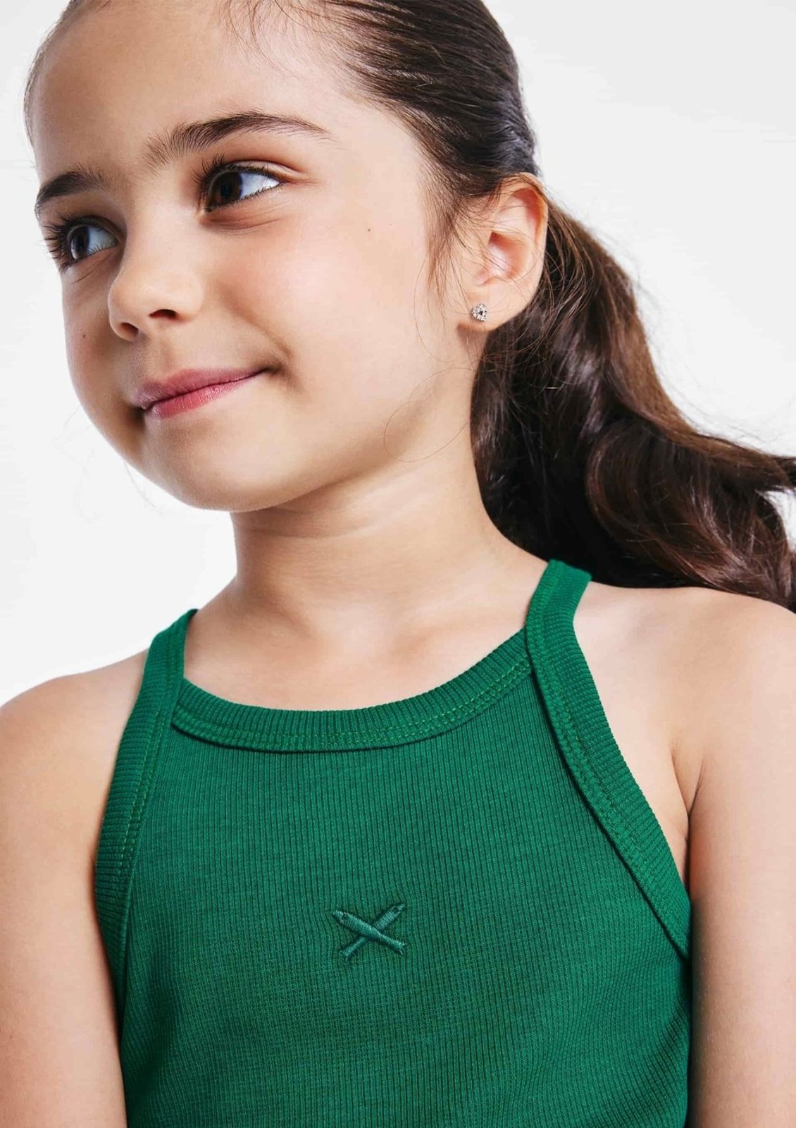 Infantil - Regata Menina Em Ribana Drop Brasil Hering