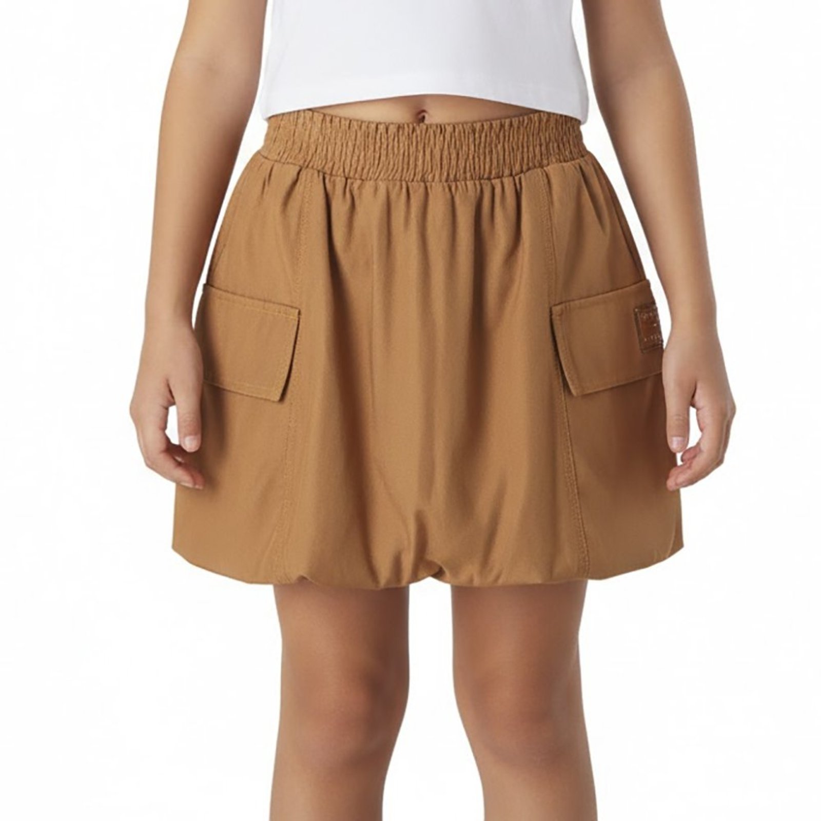 Infantil - Saia Juvenil Look Jeans Balonê Ferrugem