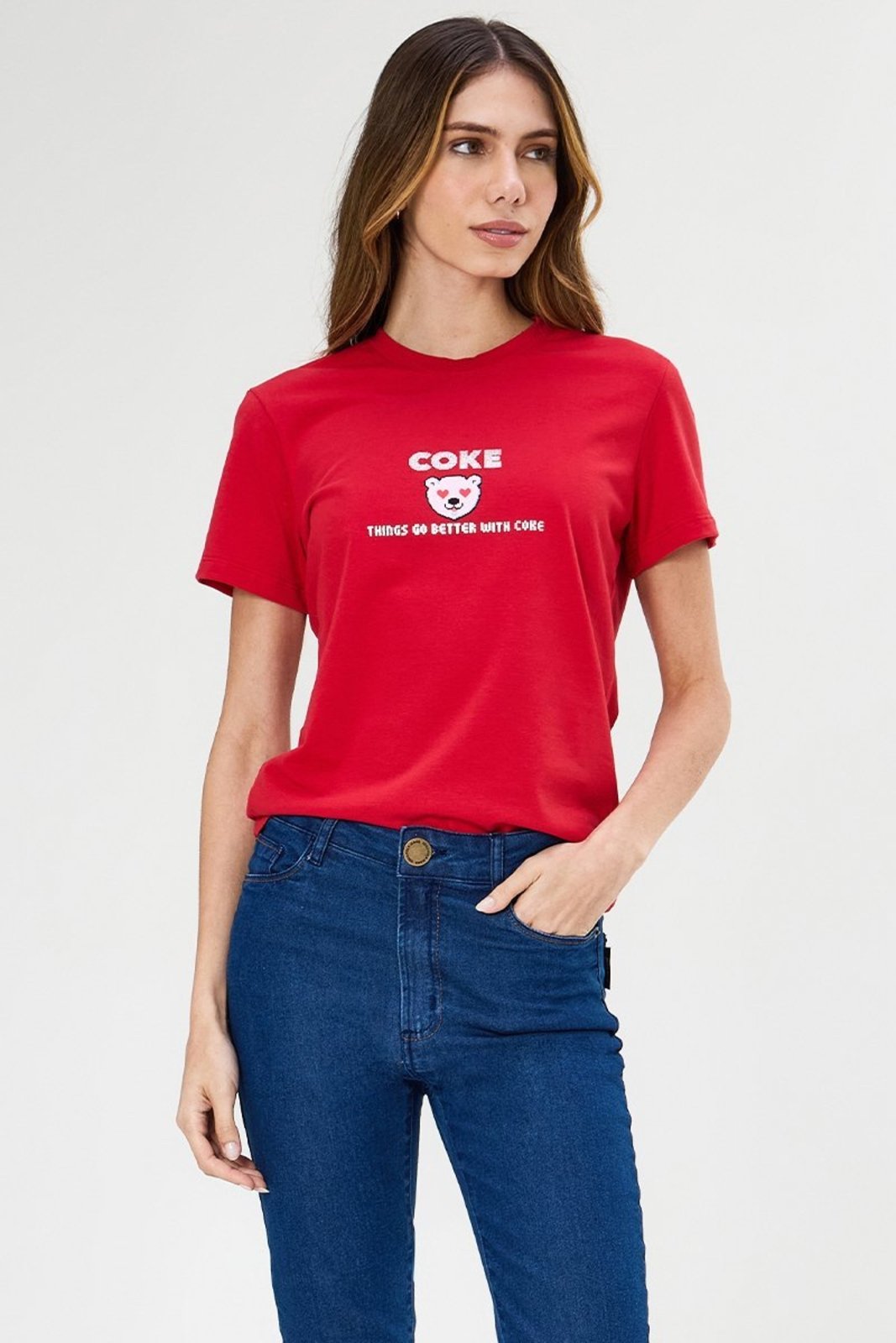 Camiseta Baby Look Polar Coke