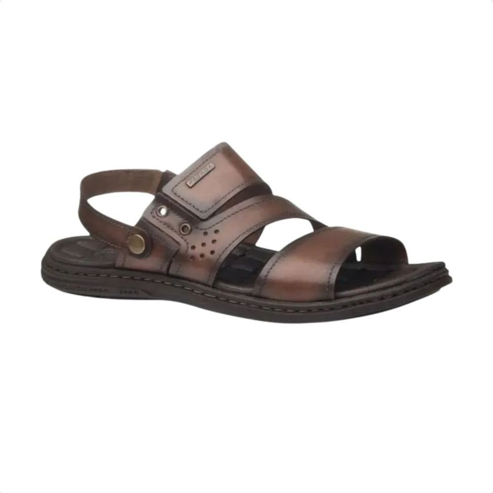 Sandália Masculina Pegada Marrom Pinhão