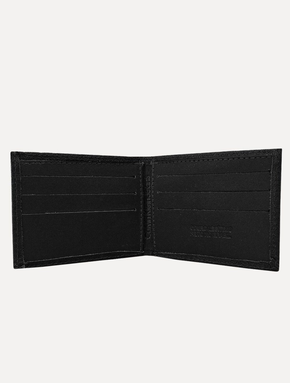 Vista 3 Carteira Calvin Klein Couro Logo Print Large Texture Preta preto Calvin Klein preto
