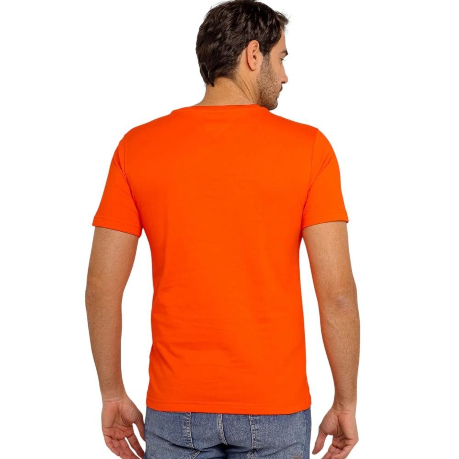 Vista 3 Camiseta Tommy Hilfiger Ess Seasonal Reg Fit Solid laranja Tommy Hilfiger laranja