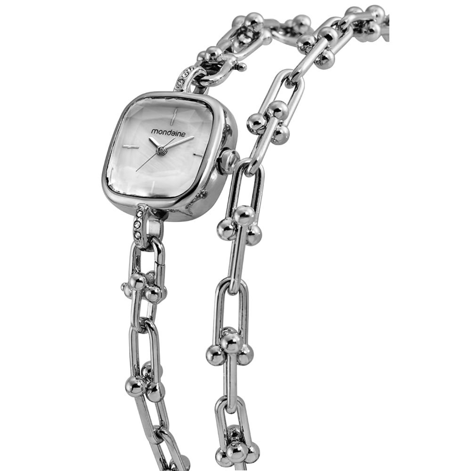 Vista 3 Relógio Feminino My Way Corrente Versátil Mondaine prata Mondaine prata