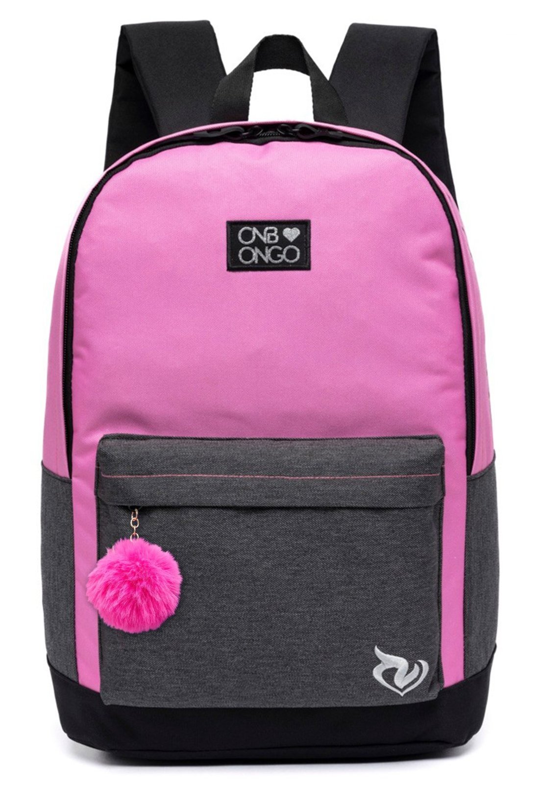 Mochila Onbongo Rosa Bolsa Escolar Passeio Grande Dia a Dia