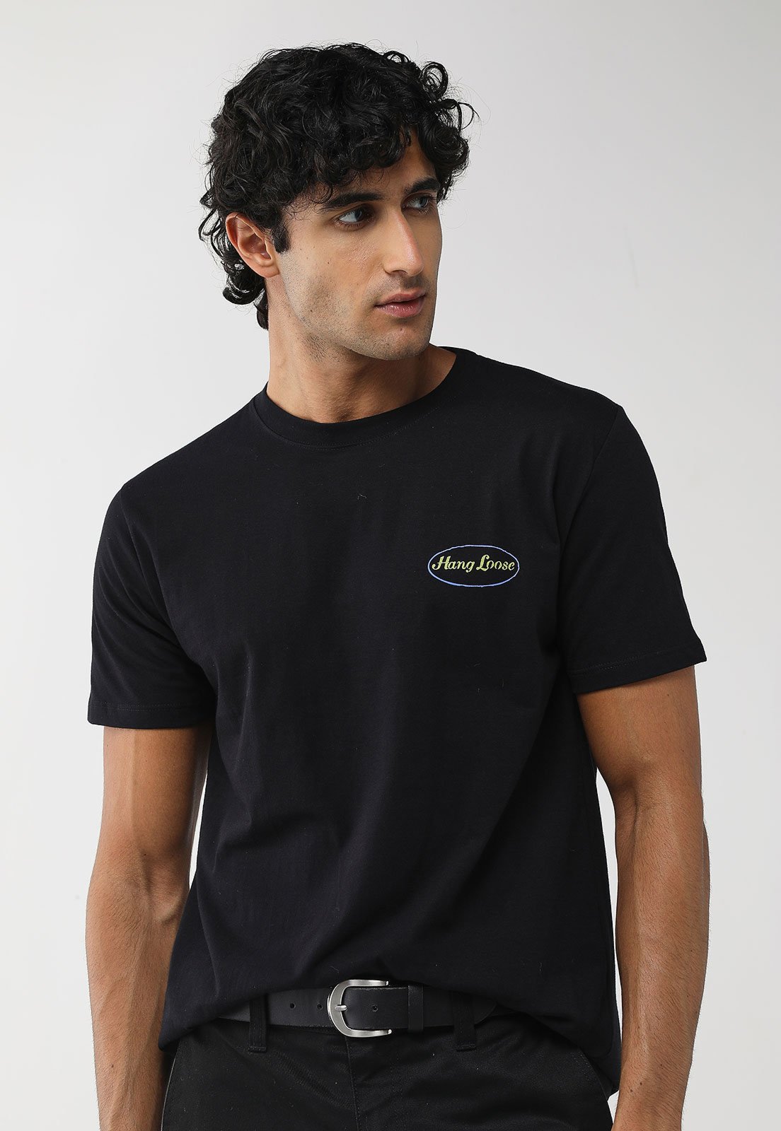 Camiseta Masculina Hang Loose Silk MC Cali Preta