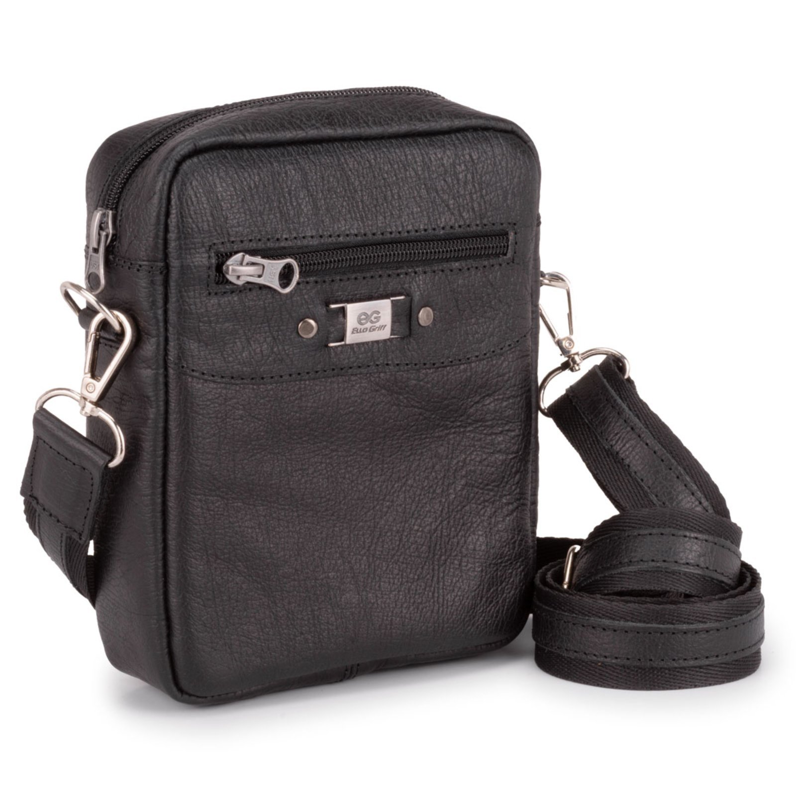 Shoulder Bag Couro Rústico Compacta E Estilosa ello griff PRETO