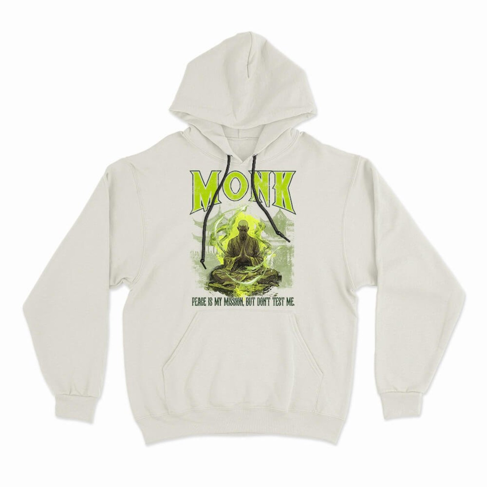 Moletom Com Capuz Monk - Off White - Casual - Studio Geek