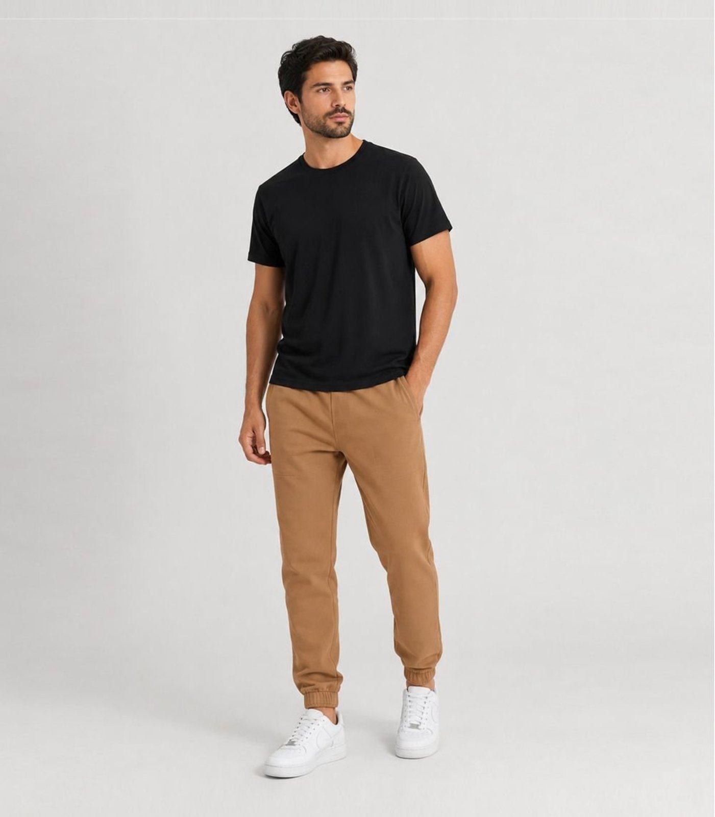 Calça Jooger Masculina Moletom Peluciado Select Marrom