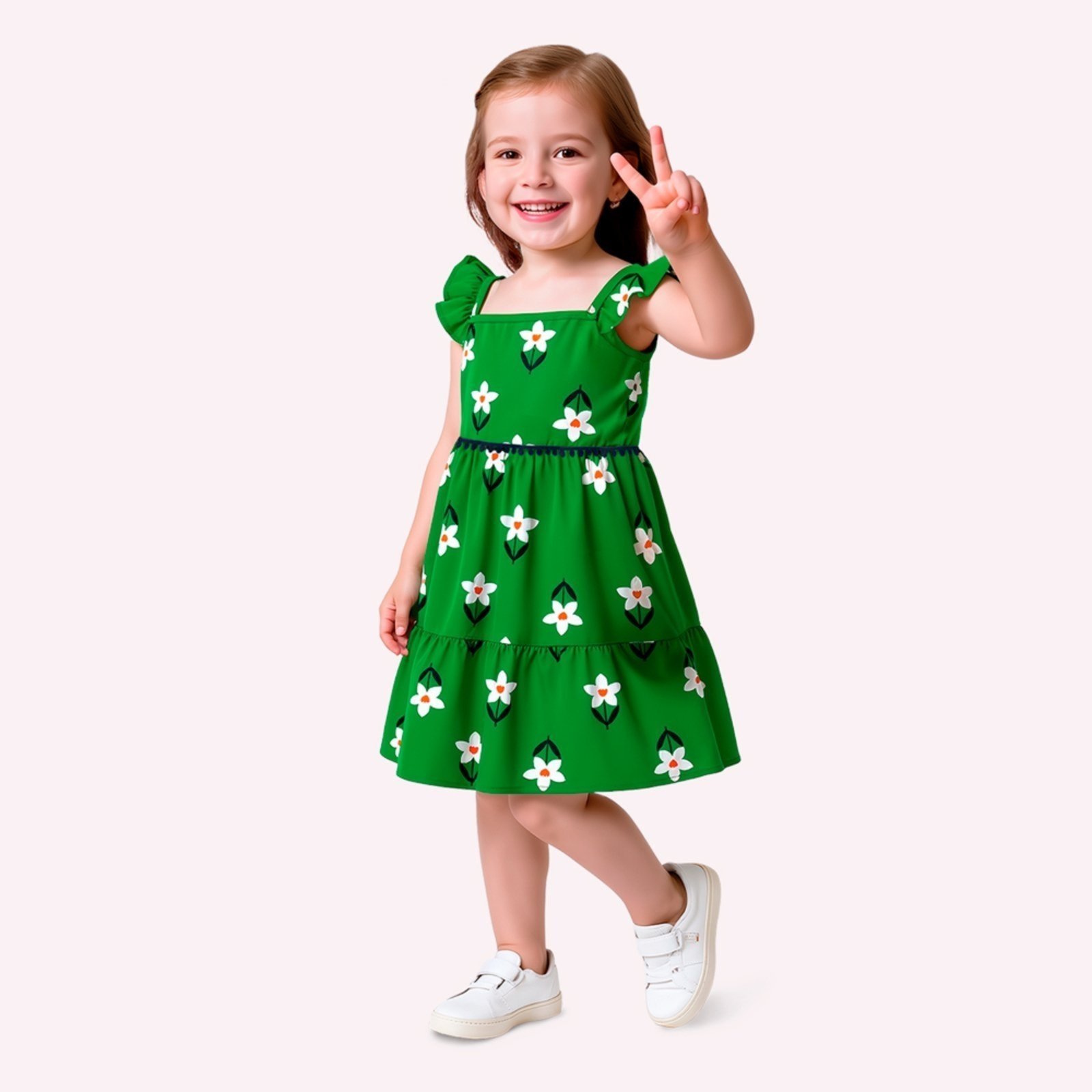 Infantil - Vestido Menina Flores Nanai