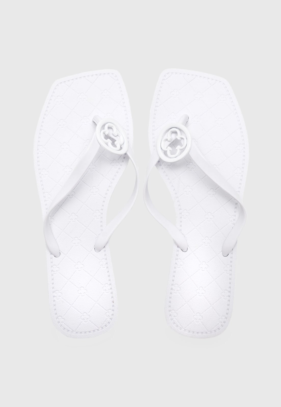 Chinelo Feminino Capodarte Ponta Quadrada Branca