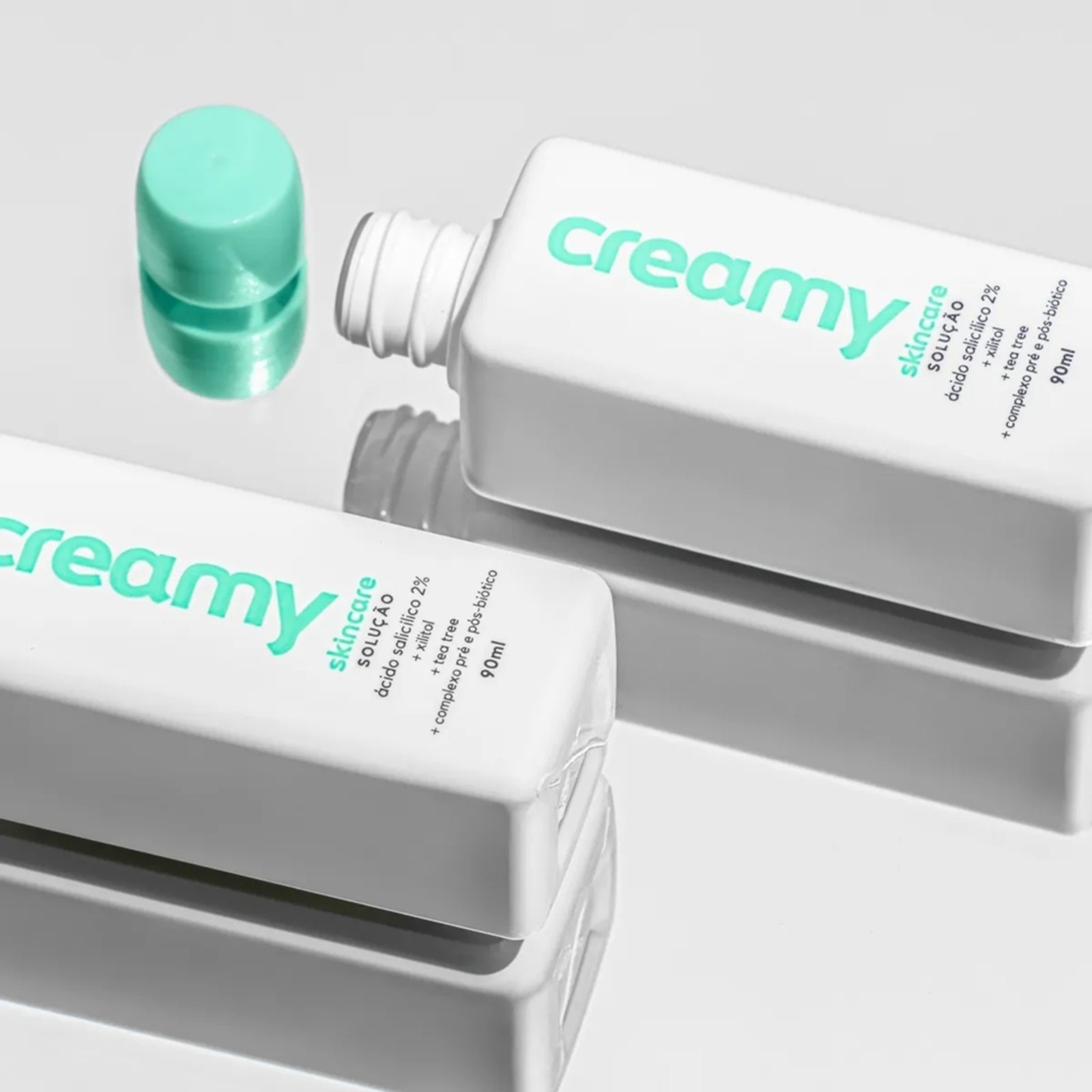 Vista 3 Kit Creamy Ácido Salicílico Solução Tônica Antiacne e Eye Creme Antirugas Clareador (2 produtos) cream