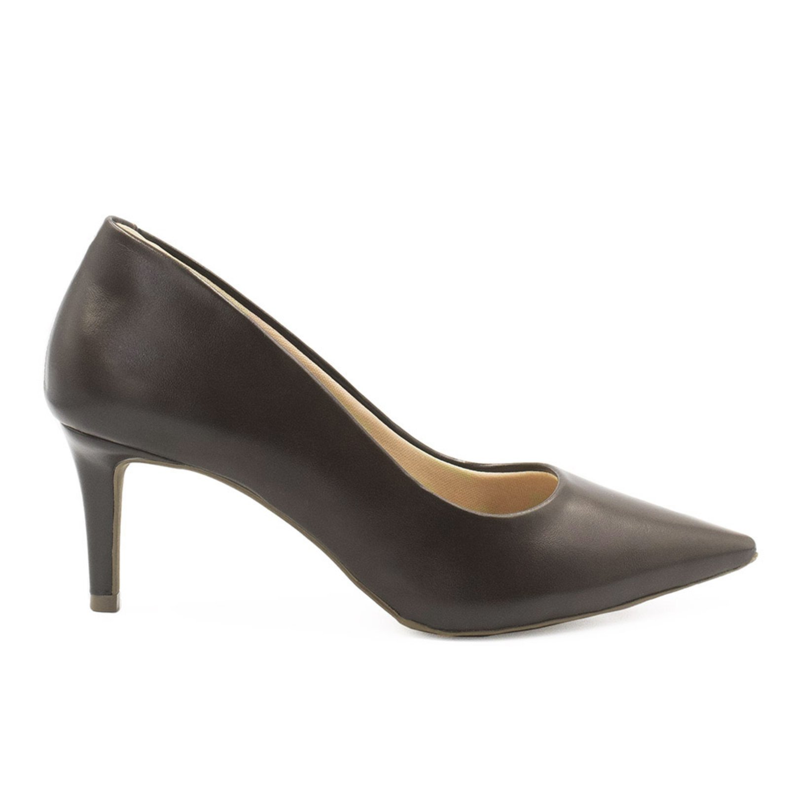 Scarpin Salto Baixo Zatta Bico Fino Lolita Marrom
