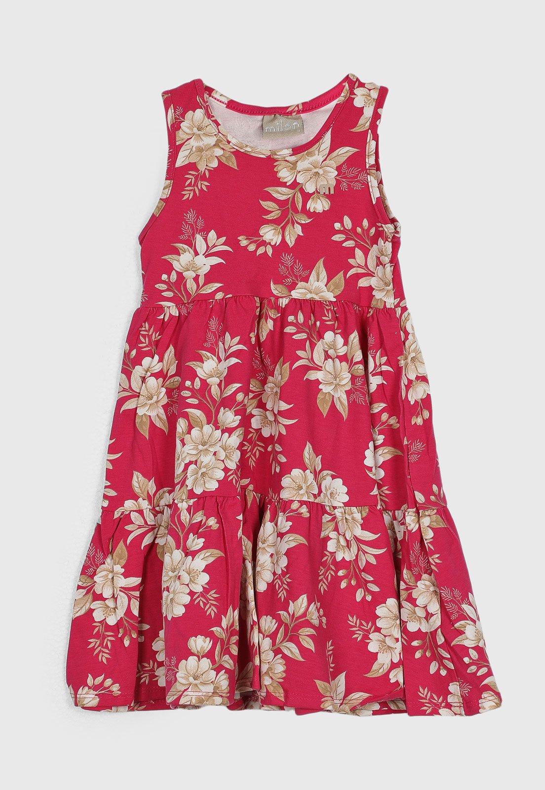 Infantil - Vestido Milon Estampa Floral Rosa