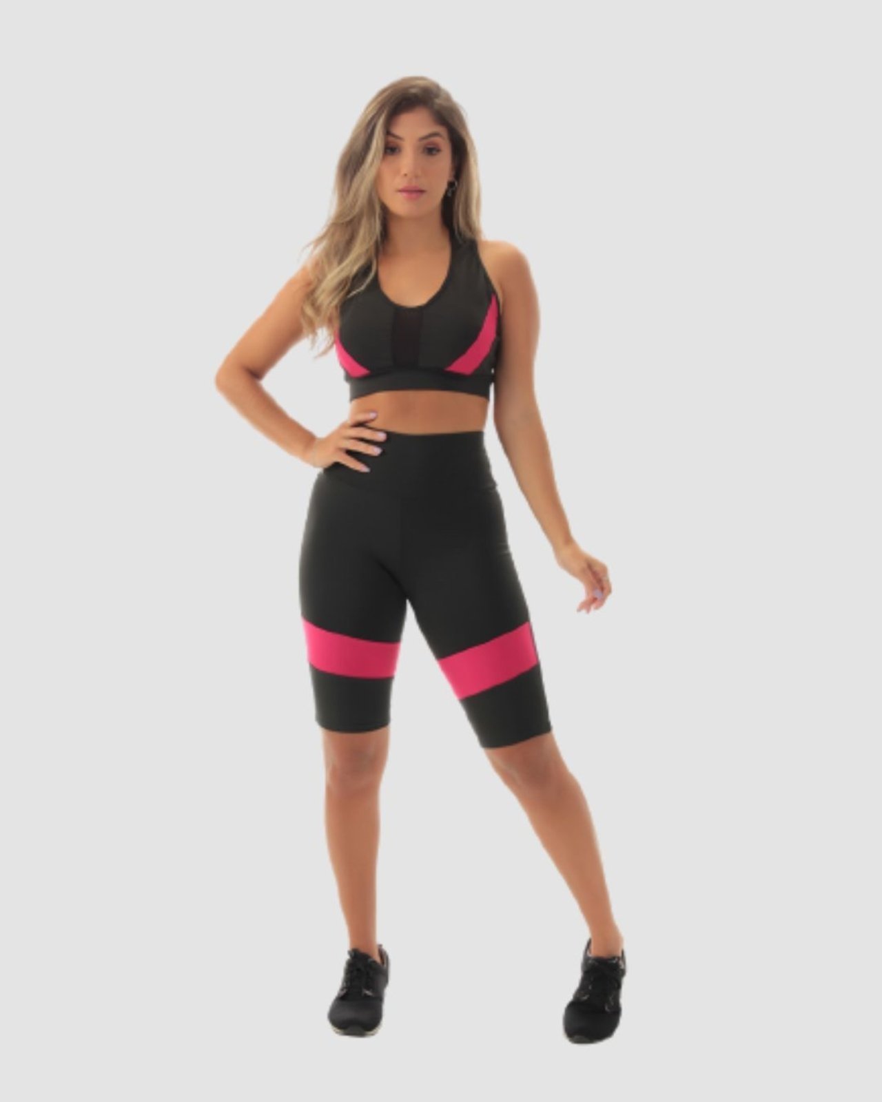 Conjunto Fitness Fristyle Bermuda E Top Academia Feminino