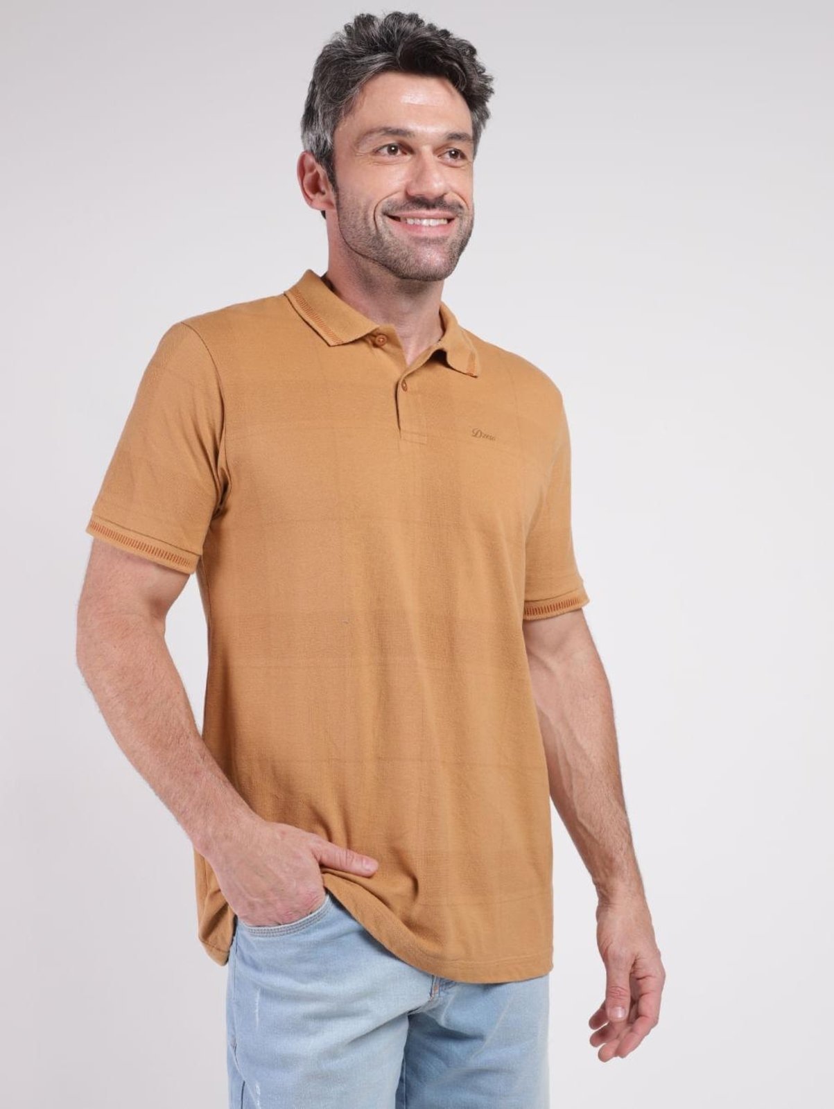 Polo Manga Curta Masculina LARANJA