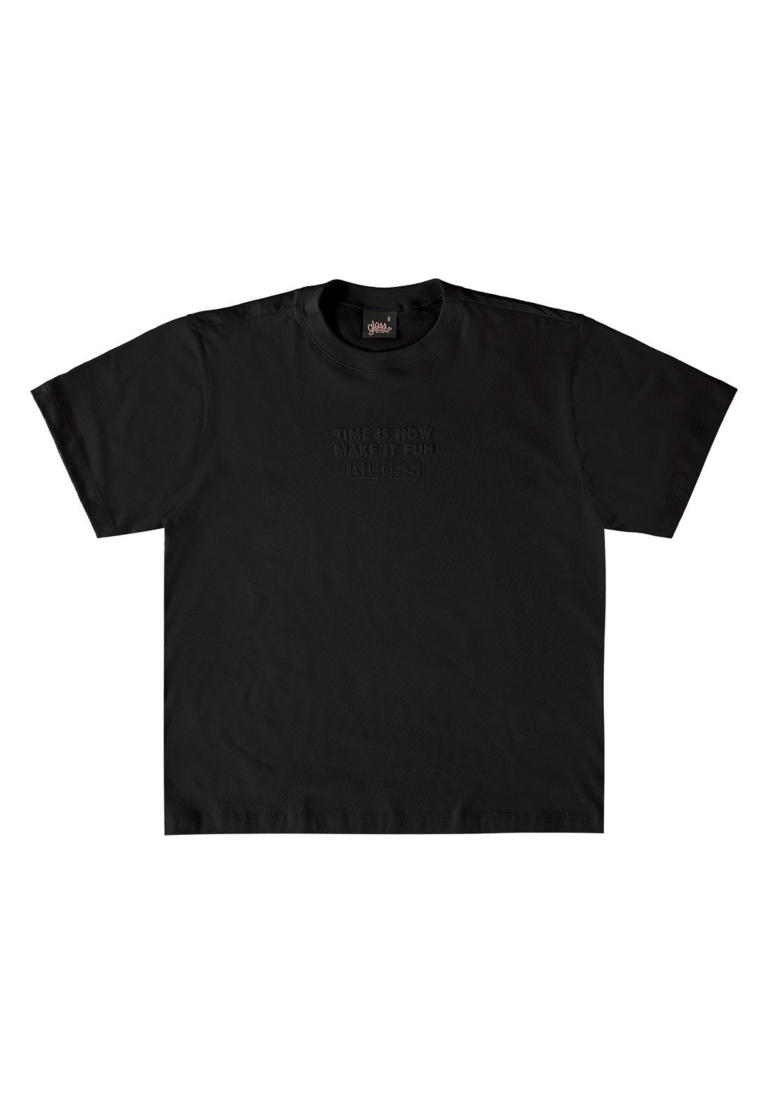 Infantil – Camiseta Manga Curta Básica Gloss Preto