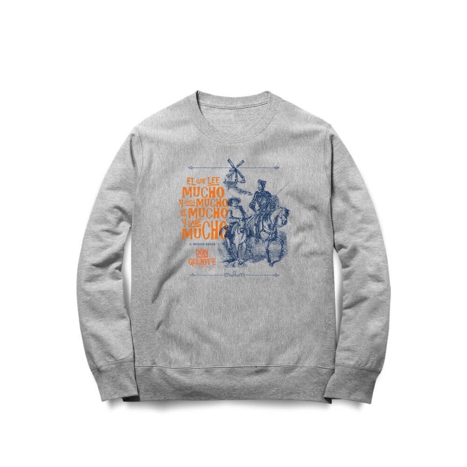Moletom Dom Quixote - Mescla Cinza - Casual - Studio Geek
