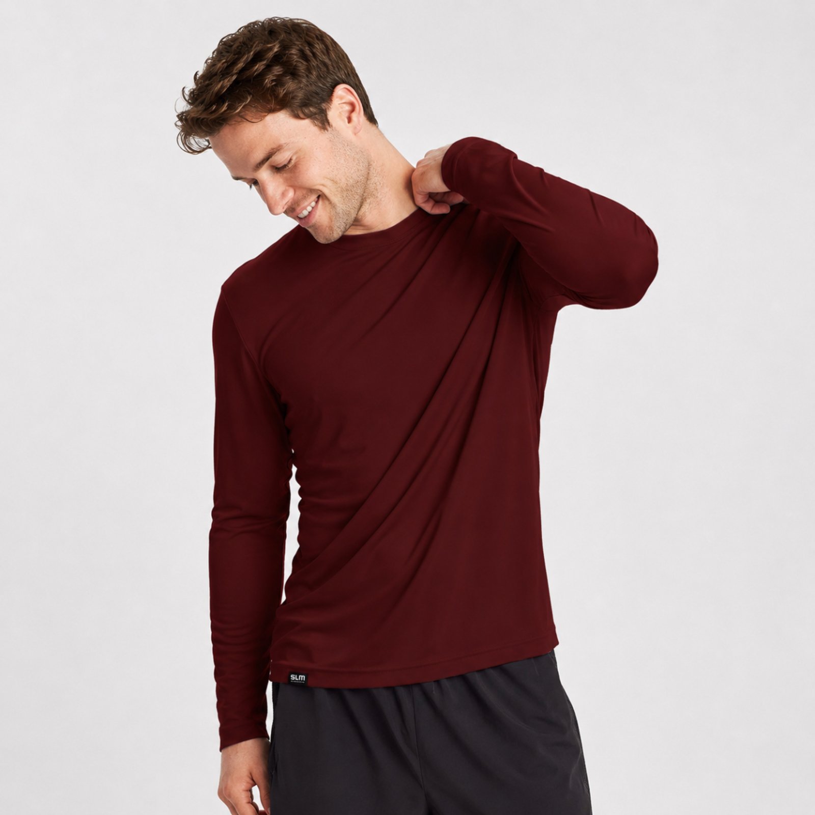 Camiseta Uv Masculino Slim Fitness Proteção Solar Praia - Vinho
